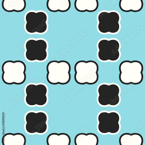 Seamless pattern with geometric shapes.