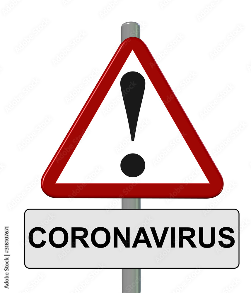 coronavirus mers sign isolated - 3d rendering coronavirus mers sign isolated - 3d rendering