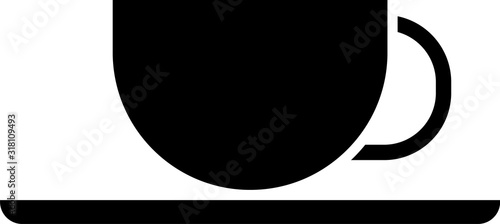 Black Coffee cup icon isolated on white background. Tea cup. Hot drink coffee. Vector Illustration