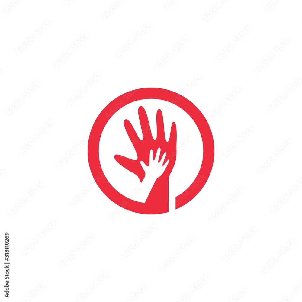 kids care logo unity vector icon illustration kids care logo unity vector icon illustration
