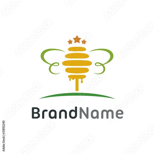 honey farm logo design