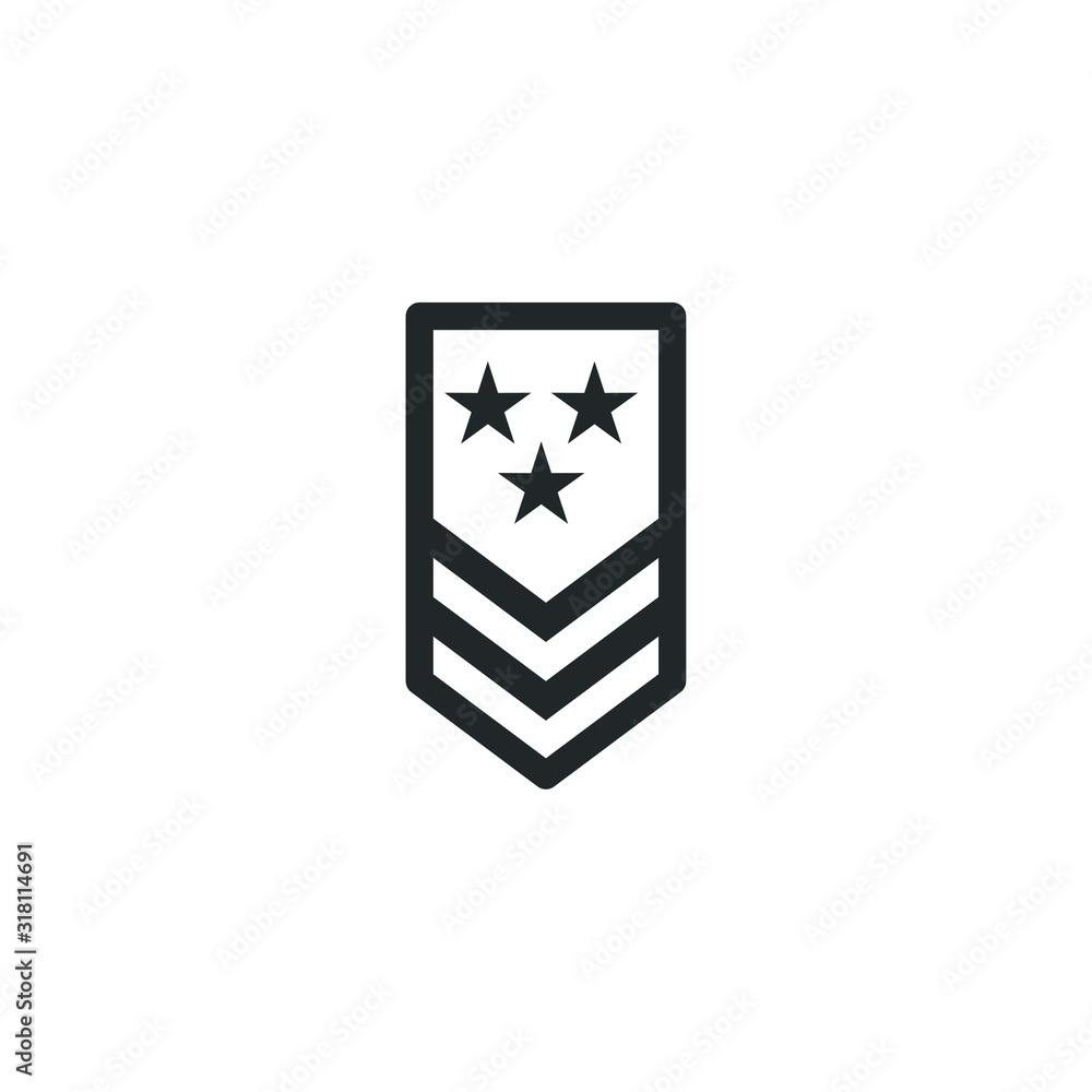 military rank icon template color editable. Ranking symbol vector sign isolated on white background illustration for graphic and web design. military rank icon template color editable. Ranking symbol vector sign isolated on white background illustration for graphic and web design.