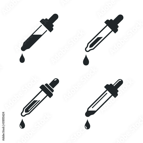 Dropper icon template color editable. Dropper symbol vector sign isolated on white background illustration for graphic and web design.