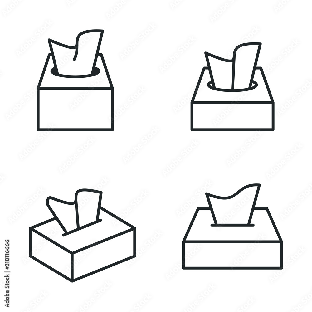 Tissue box icon template color editable. Tissue box symbol vector sign