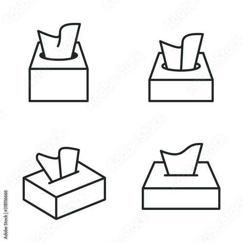 Tissue box icon template color editable. Tissue box symbol vector sign isolated on white background illustration for graphic and web design.