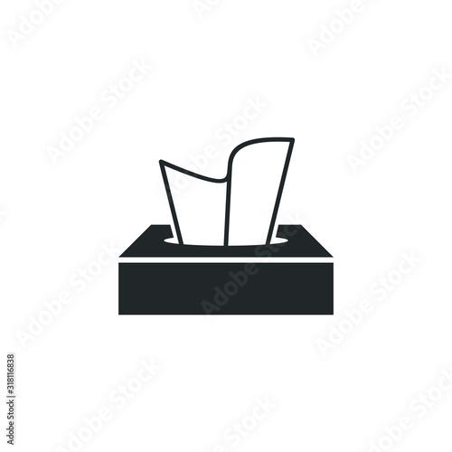 Tissue box icon template color editable. Tissue box symbol vector sign isolated on white background illustration for graphic and web design.