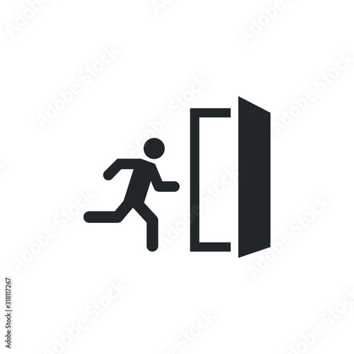 exit icon template color editable. exit symbol vector sign isolated on white background illustration for graphic and web design.
