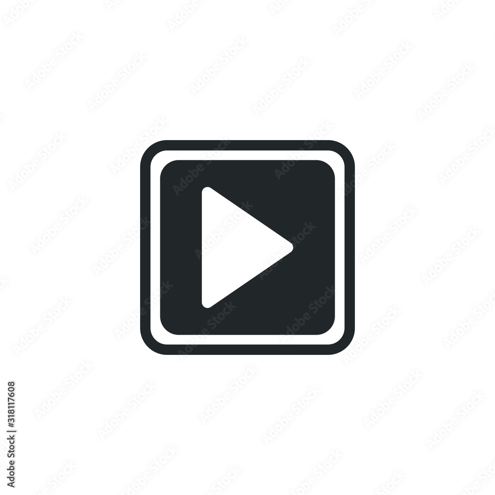 custom made wallpaper toronto digitalplay buttons icon template color editable. play buttons symbol vector sign isolated on white background illustration for graphic and web design.