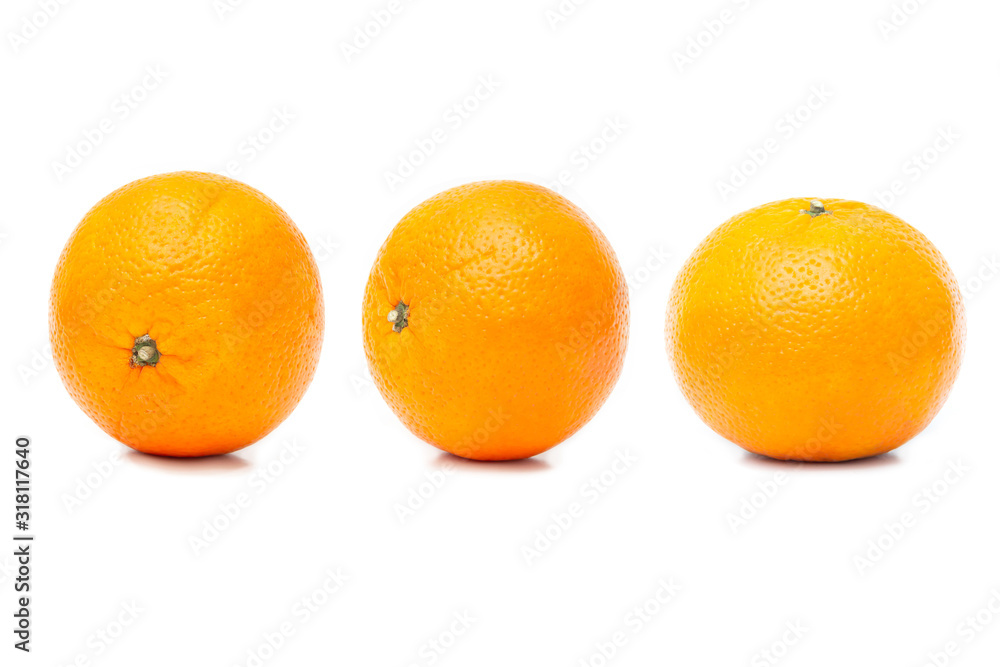 Fresh orange fruit isolated on white background Fresh orange fruit isolated on white background