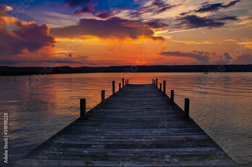 wooden pier at sunset © Elizabeth