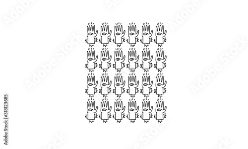 Fortuna hand pattern texture
