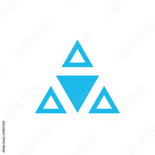 Geometric triangles logo design element. business icon of company identity symbol concept. Stock Vector illustration isolated on white background.