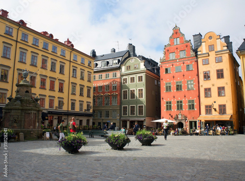 The main square in Gamla Stan, Stockholm's colorful old town