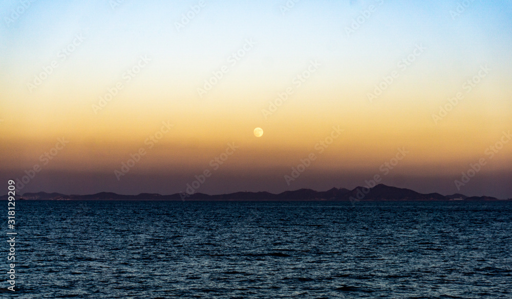 beautiful blue sky and clouds with sunlight