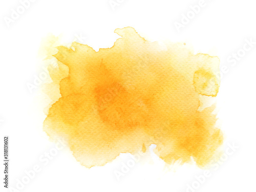 yellow watercolor background. art hand paint