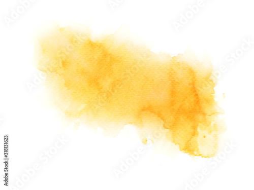 yellow watercolor background. art hand paint