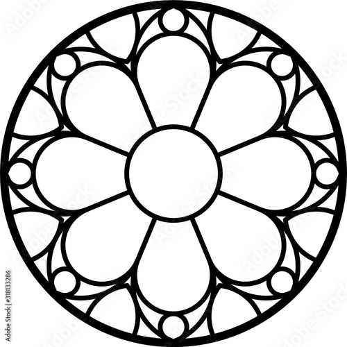 Rose Window, Fig. 3, round 1, base 1, triangular 2