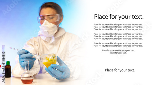 Lab technician takes a samp...