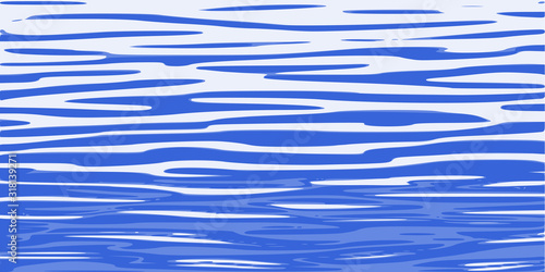 Ripples and water waves, sea surface. Vector natural background.