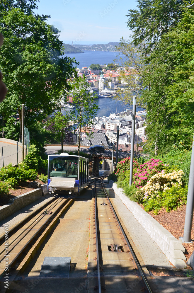 Cityscape of Bergen(Norway),view from aerial tram 2