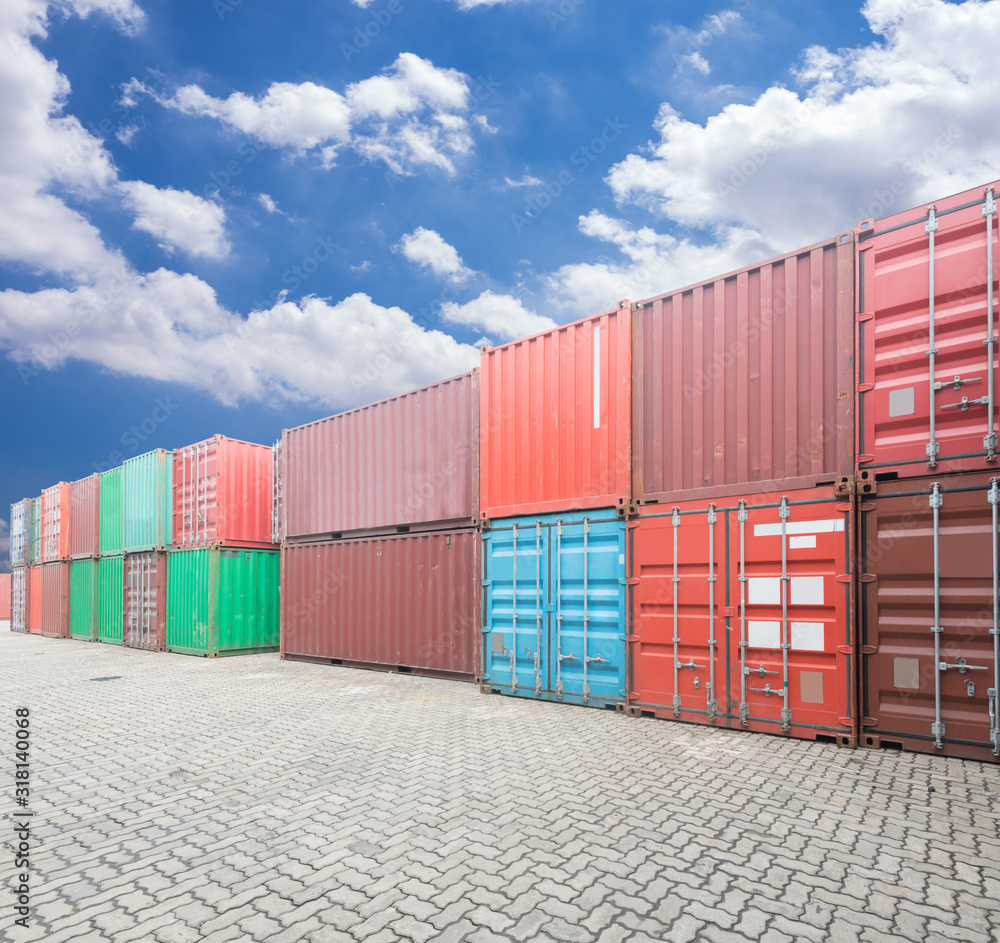 Stack of Cargo Containers at the docks Stack of Cargo Containers at the docks