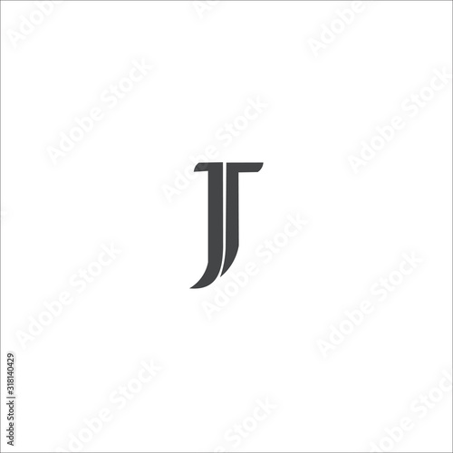 JT J T Letter Logo Design Template