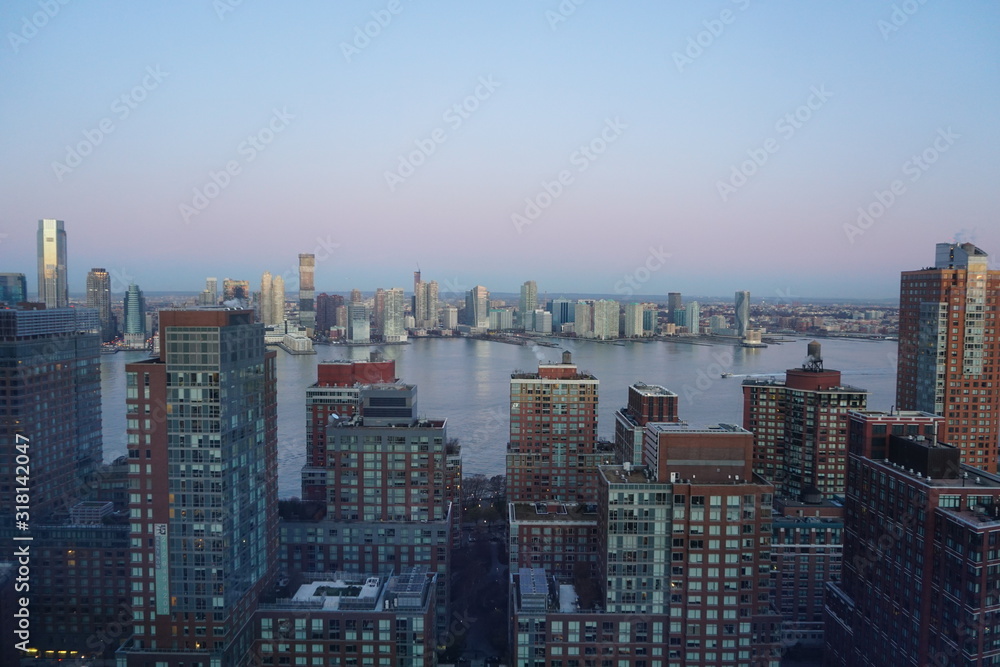 Fototapeta premium Sunrise in Manhattan, New York City