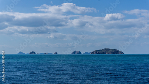 beautiful sea view and clouds take on ship