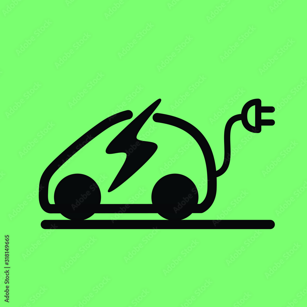 electric car charger logo vector.illustration electric car charger logo vector.illustration