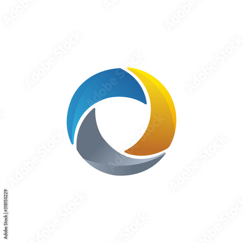 abstract circle logo design for business company template design element