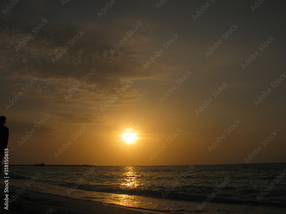 Fototapeta premium sunset over the sea