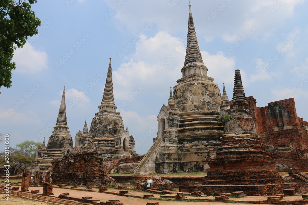 世界遺産　タイランド　アユタヤ遺跡　ワット・プラ・シー・サンペット