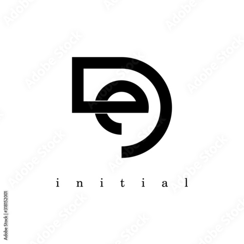 DE logo. Vector illustration of initial logo.