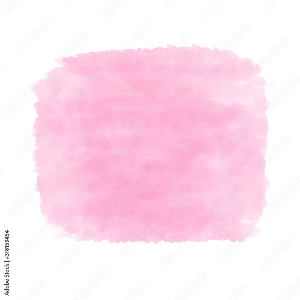 Pink watercolor isolated on white background