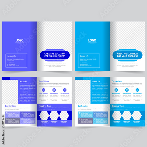 corporate business bifold brochure