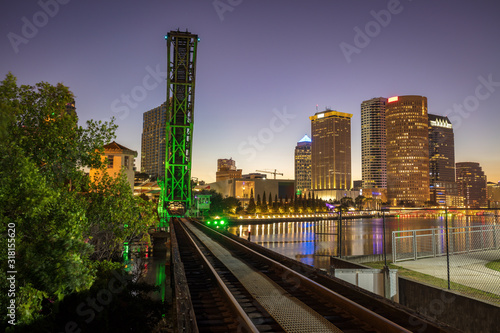 Old bridge in downtown of Tampa