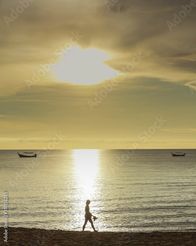 Beautiful sea view sunset at Khao Lak, Phang Nga, Thailand
