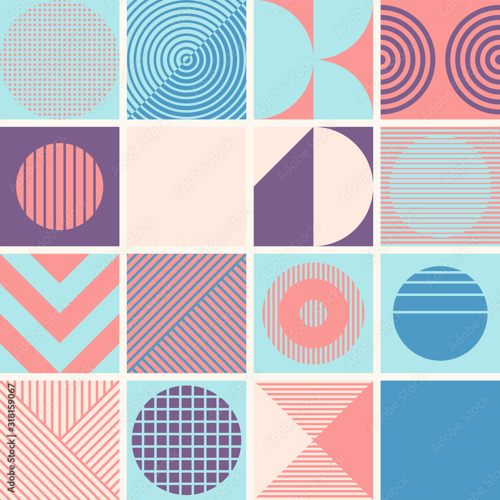 Mid-Century Abstract Vector Pattern Design Mid-Century Abstract Vector Pattern Design