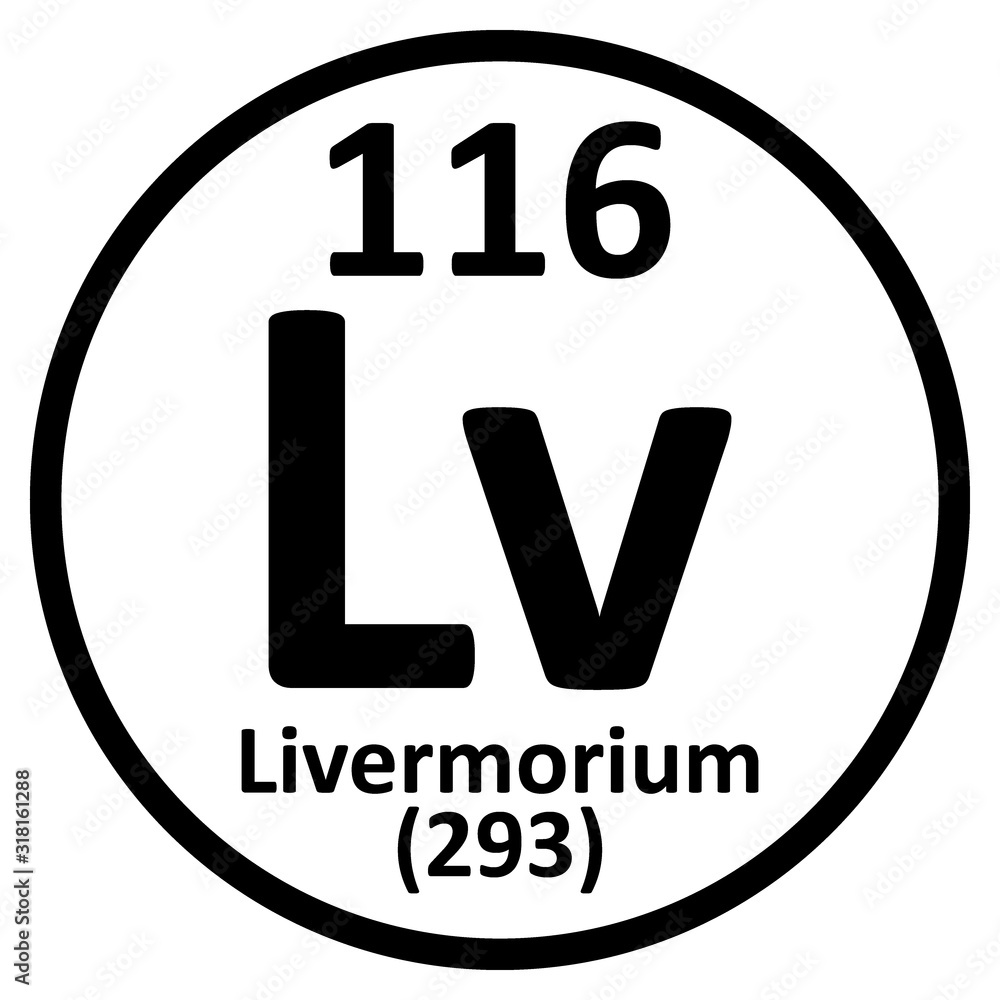Periodic table element livermorium icon. Periodic table element livermorium icon.