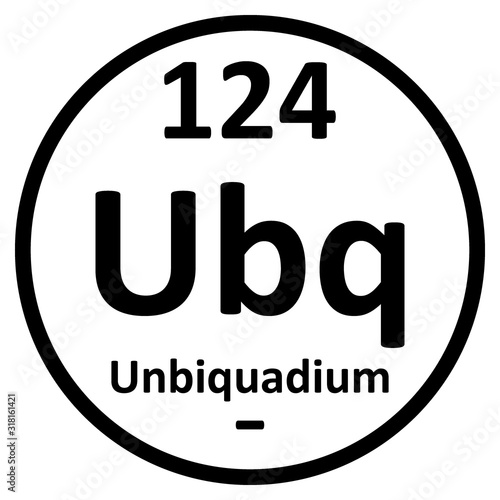 Periodic table element unbiquadium icon.