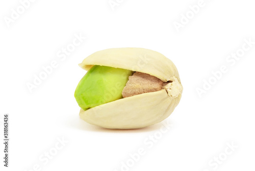 Pistachio isolated on white background with clipping path