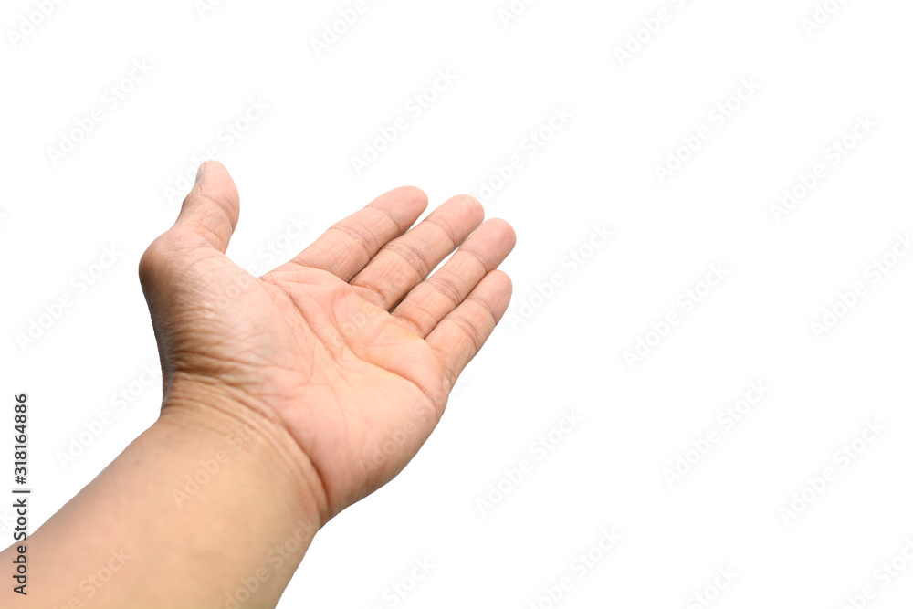 Symbol empty hand holding isolated on the white background, with clipping path. Symbol empty hand holding isolated on the white background, with clipping path.