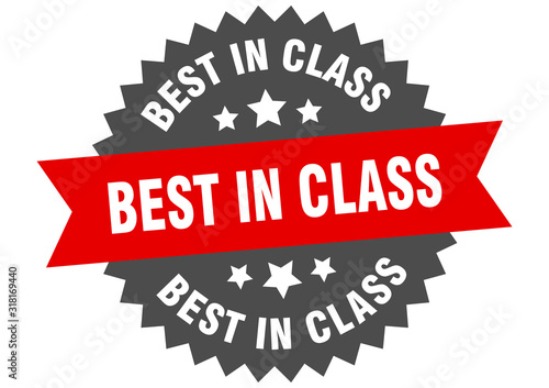 best in class sign. best in class circular band label. round best in class sticker