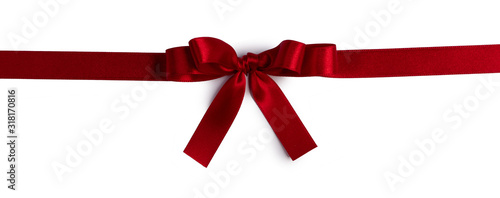 Obraz na plátně Red bow isolated on white