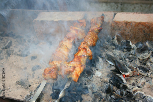 meat on grill