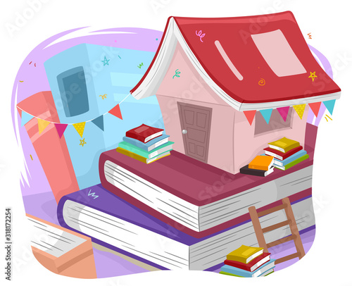 Book Party Setting Buntings...