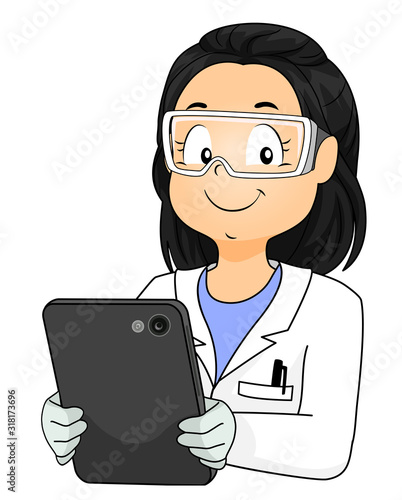 Kid Girl Lab Coat Goggles G...