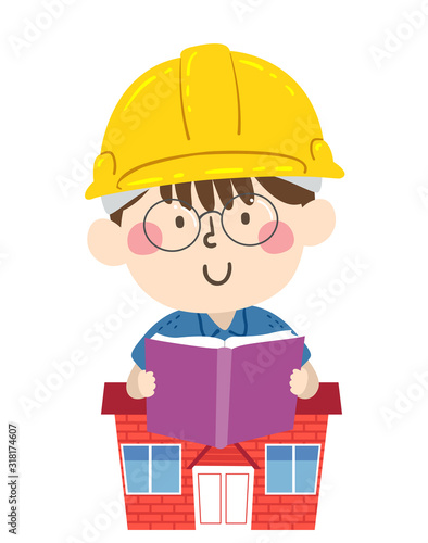 Kid Boy Hard Hat House Read...