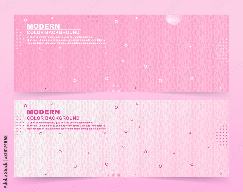 Set of Abstract white and pink color background.
