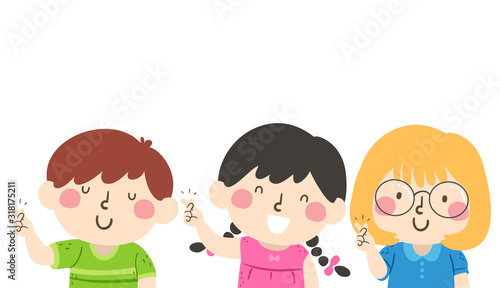 Kids Snap Your Fingers Illustration